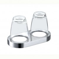 Bathroom Wall-Mounted Toothbrush Holder with Glass Cup